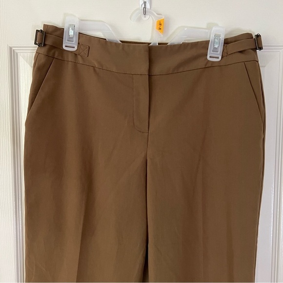 2/$25 Larry Levine Womens Cullote Pants Capri 10 Brown High Waist Flat Loose - Picture 4 of 16